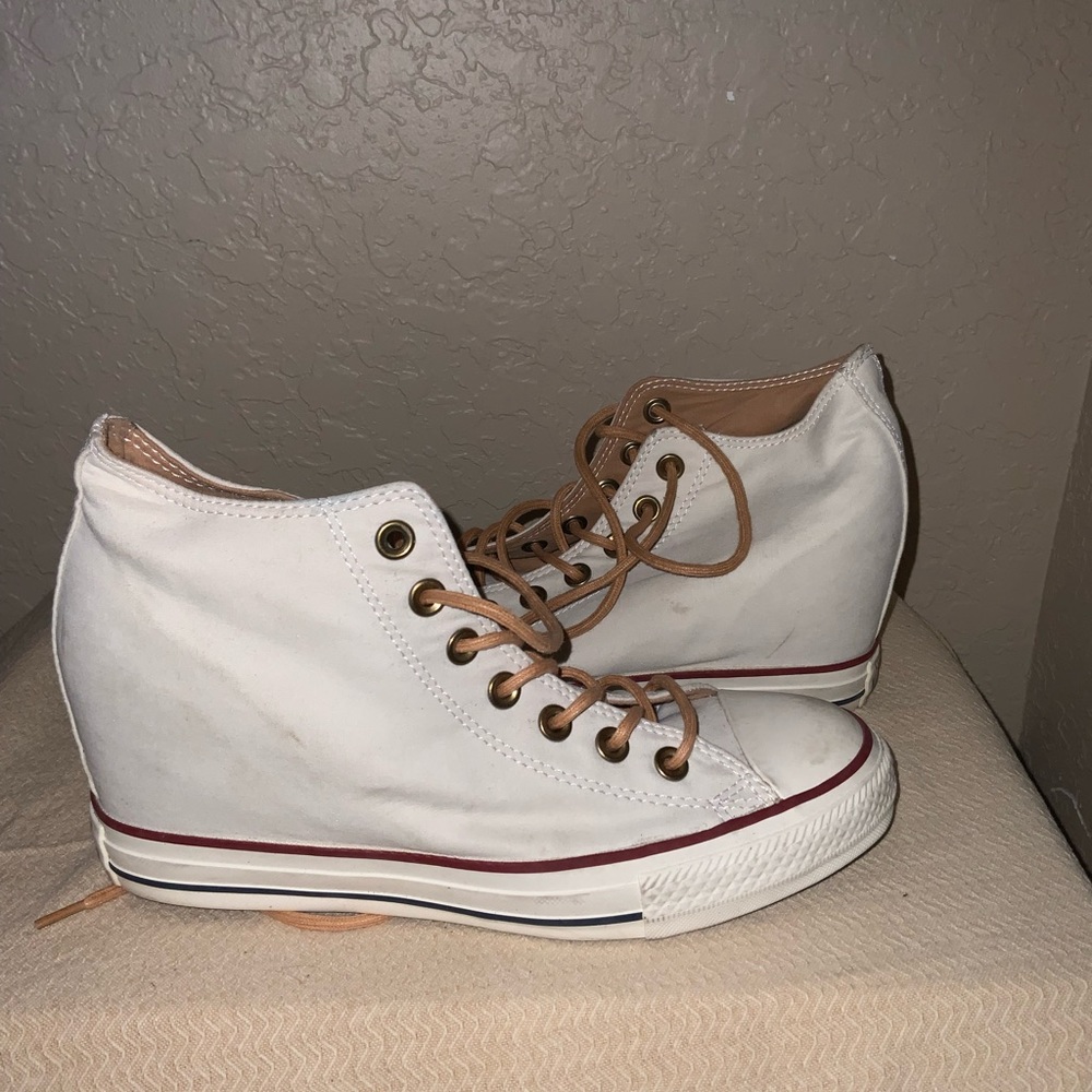 CONVERSE Wedge Heel All Star Baseball Theme Sneaker